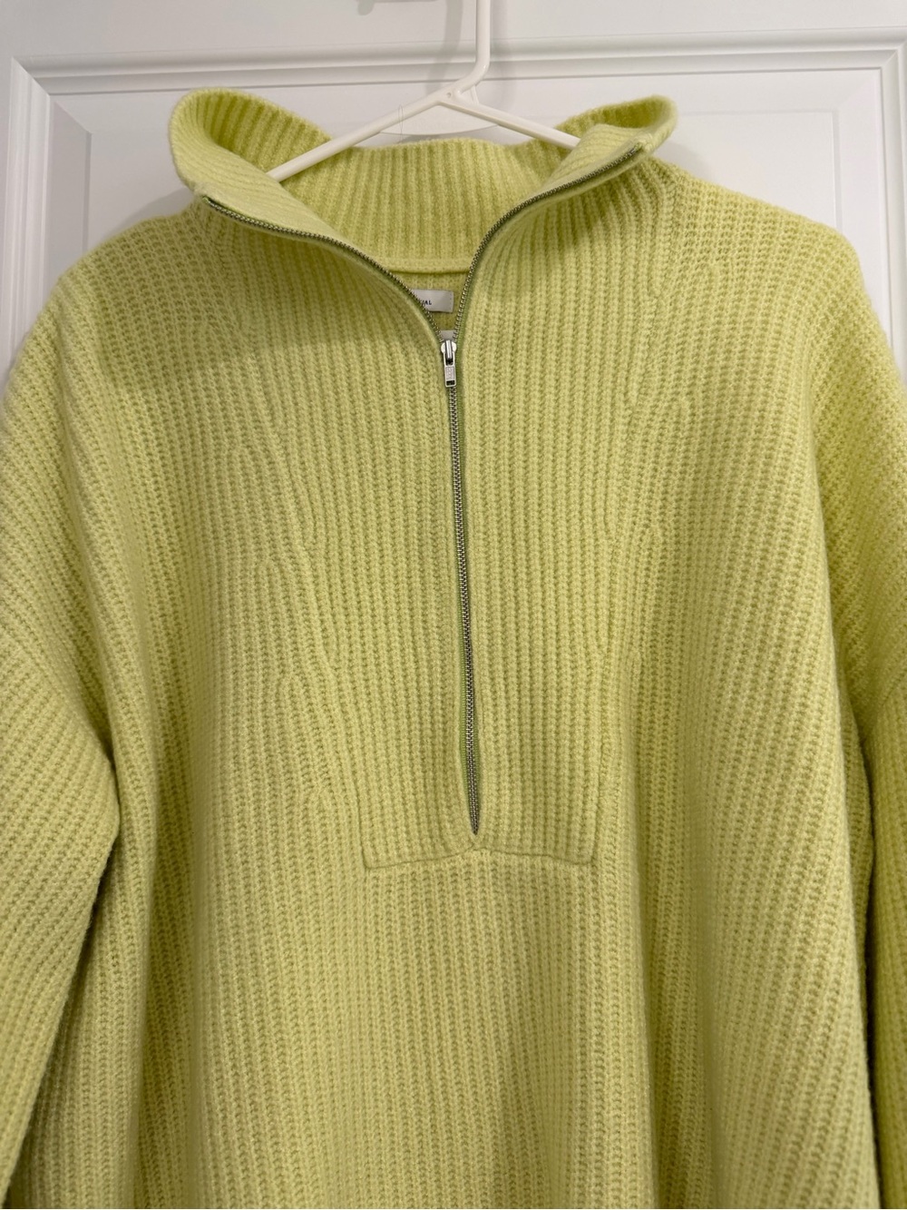 Daily Ritual Neon Zip-Neck Oversized Sweater - Picture 2 of 6
